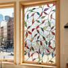 Buntglas Fensterfolie Regenbogen Floral Fenster Sichtschutzfolie Dekorativ Sonnenschutz Statisch Haftende Glasfolie für Haus Tür Fenster