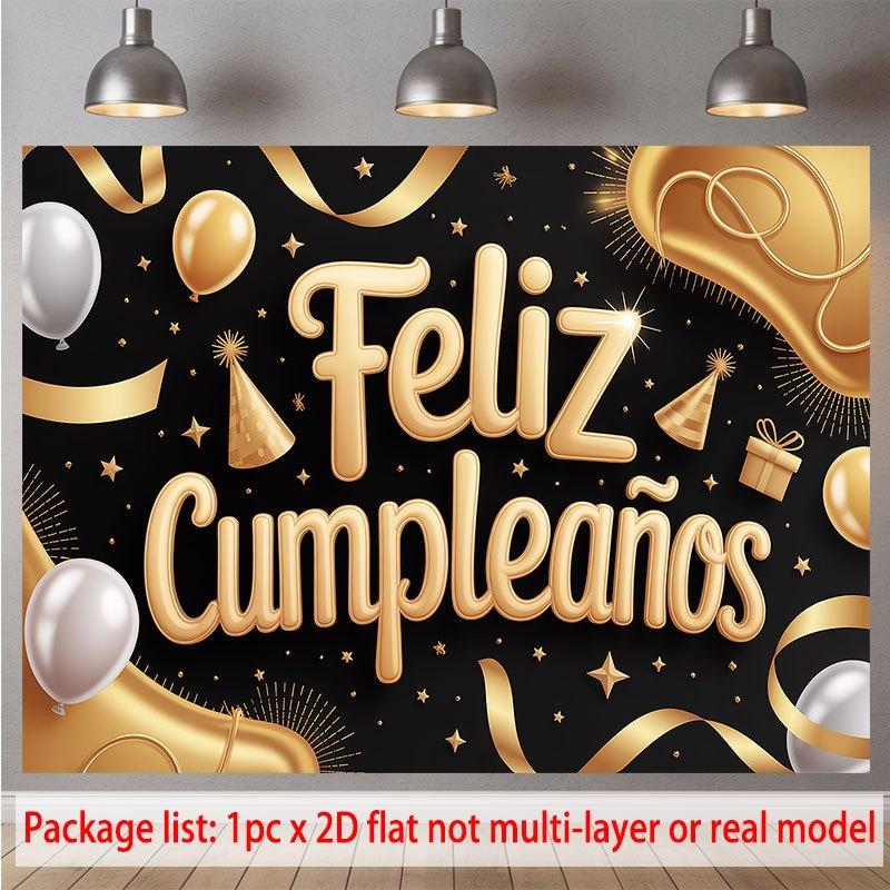Party Backdrop Flat Feliz Cumpleaos Events Wedding Coming Ceremony Four Season Event Backdrop Decoration Front Door Decor Theme
