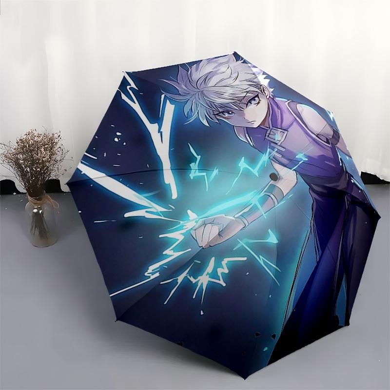 1pc Electric Energy: Cool Anime Character Umbrella, Automatic Opening, Foldable Design, Outdoor, Perfect Gift for Fans, Travelers, Everyday Use.I002