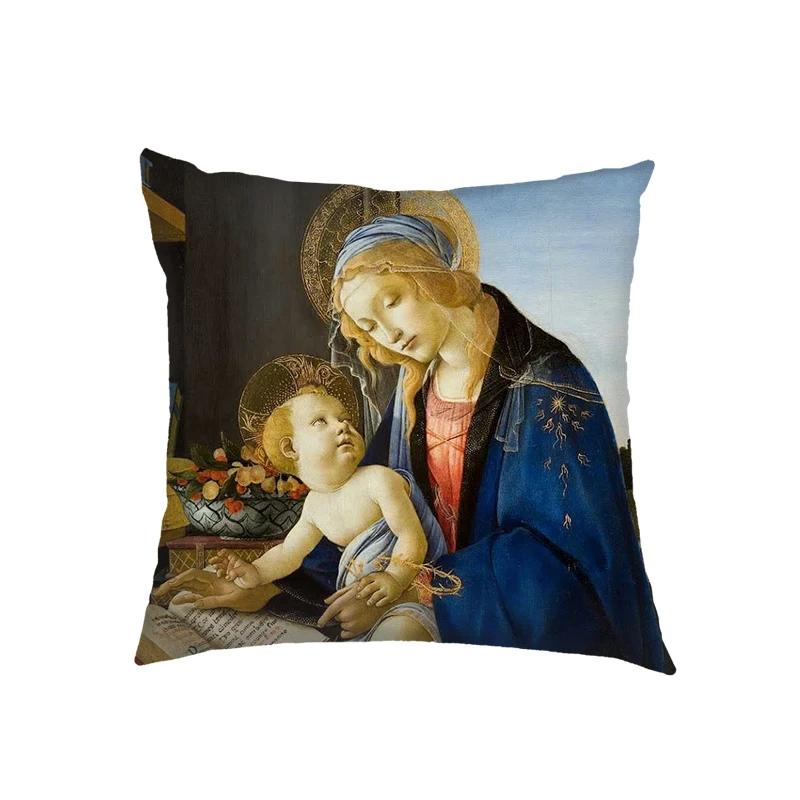 Botticelli Ölgemälde Kissenbezüge Die Geburt der Venus Porträt Kissenbezug Sofakissenbezug Büro Schlafzimmer Heimdekorationen