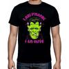 ZERONNEESTUDIO Men's I Am Frank Frankenstein - Halloween Horror Film Movie T-Shirts Black