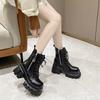 Fashion Shoes Fashion Boots Woman Winter Footwear Boots-Women Punk Lolita 9CM Autumn Ladies Rock Ankle Increased Internal White Ankle