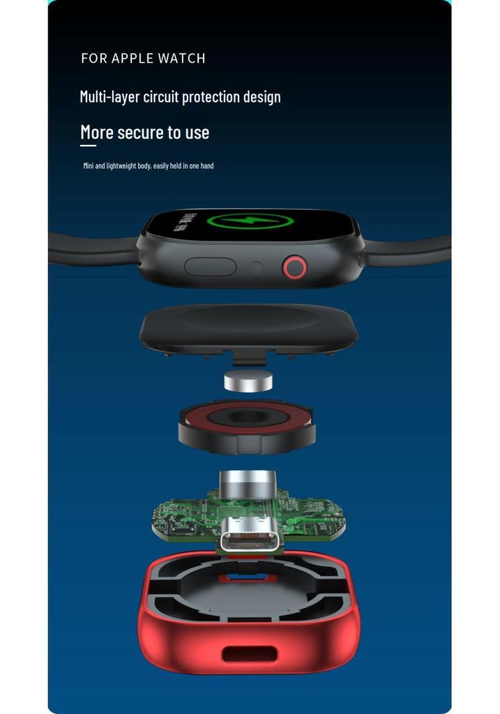 Compatible Apple iWatch Wireless Charger: Ultras9s8 Magnetic Portable 5W Fast Charging for Series 6/5
