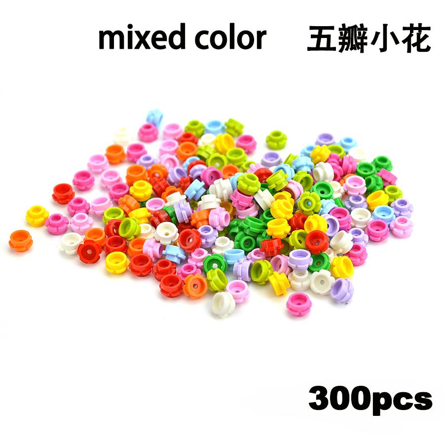 MOC Plant Building Blocks 24866 1x1 five Petal Flowers Grass DIY Educational Assembles Floret Compatible 24866 Construction Toy