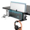 ROLIZOE Laptop No Drilling Desk Adjustable Vertical Document Desktop 10kg Weight Easy Fits Up To 5cm Office Home Convenient Desk Accessory Two-Tier