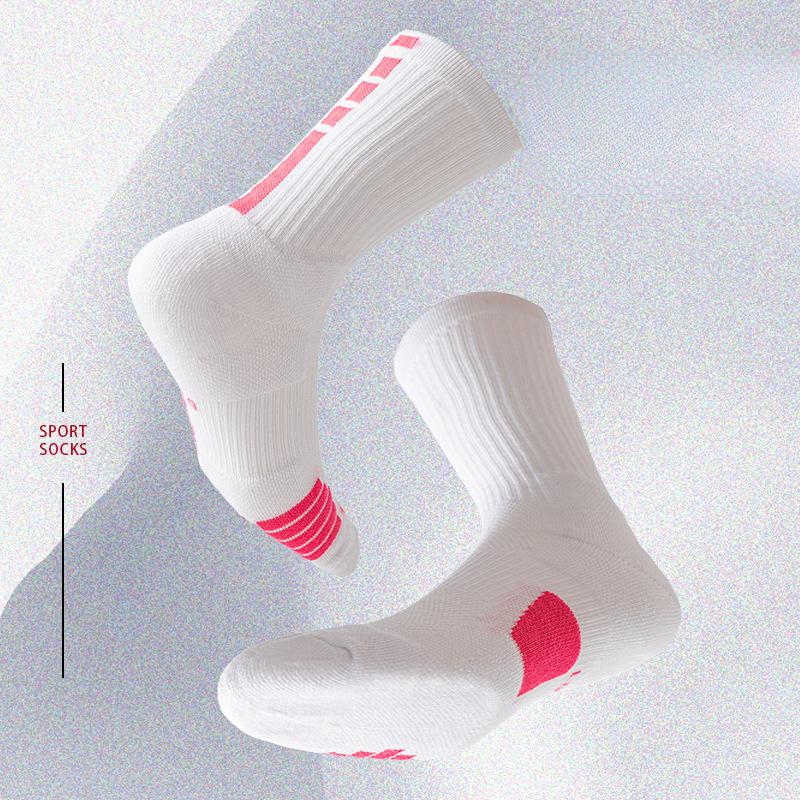 Men's Professional Basketball Training Non Slip Thick Towel Bottom Breathable Long Socks