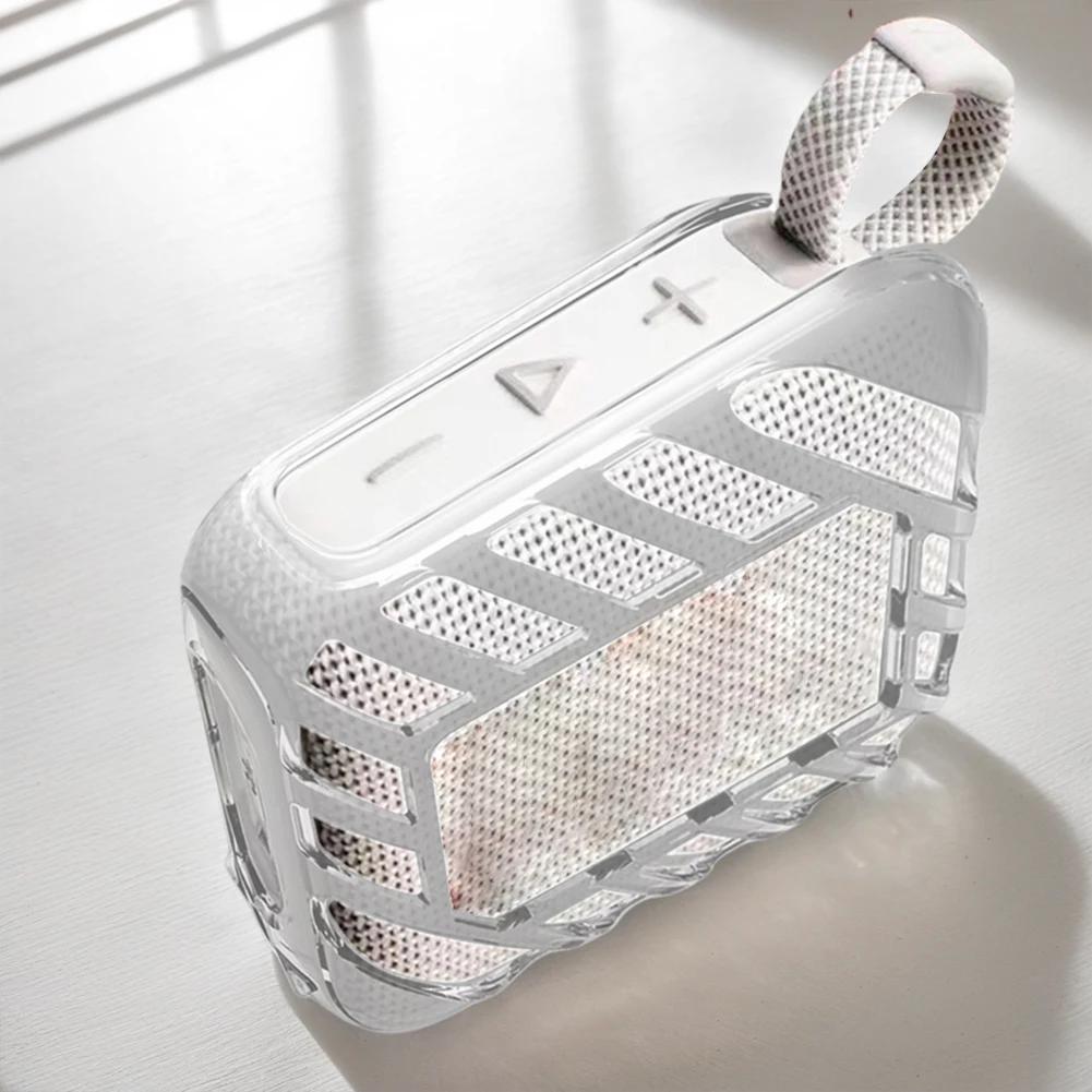 TPU Anti-Fall Transparente Hülle für JBL Go 4 Tragbaren Lautsprecher Stoßfeste Schutz-Tragehülle