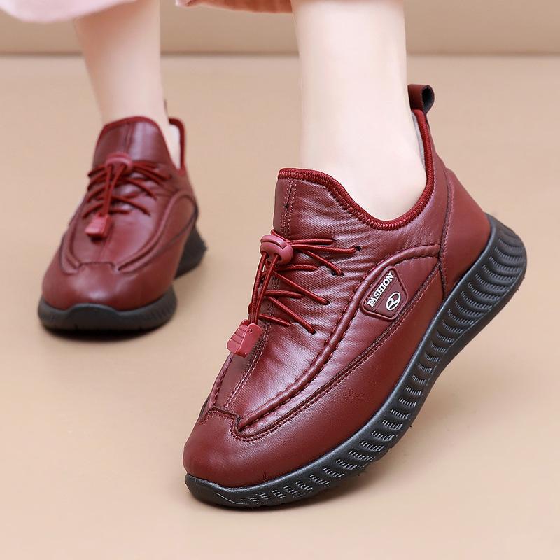 Cotton Shoes Women's Winter New Velvet Warm Mother Shoes Outdoor Women's Shoes Sports Comfortable Soft-soled Women's Boots