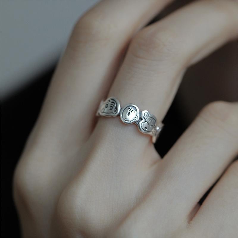 Character Unique Cartoon Ring For Women In Fashionable Ins Style With Adjustable Fit