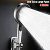 New Handheld Boost Shower Head 1 Modes Extra-Large Panel with Spray Gun Mode High-Flow Water Outlet Sprayer Rainfall Shower