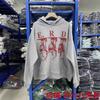 Mens Oversized Hooded Sweatshirt With Graphic Print Winter Streetwear Cotton Blend Pullover
