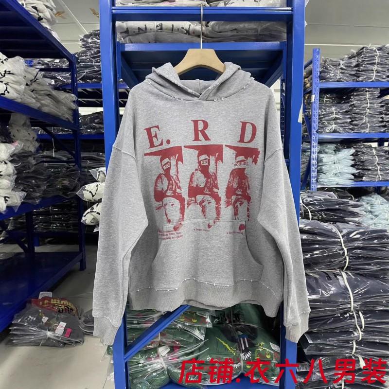 Mens Oversized Hooded Sweatshirt With Graphic Print Winter Streetwear Cotton Blend Pullover
