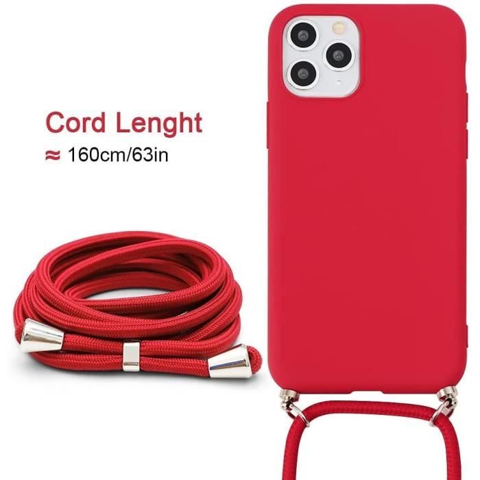 Schutzhülle - E.F.CONNECTION - für iPhone 13 Mini - Flexibel - Rot - Mit Kordelzug