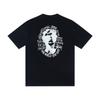 Camiseta de Algodón Unisex de Corte Holgado con Estampado de Letras Camiseta Casual de Manga Corta para Adolescentes y Adultos