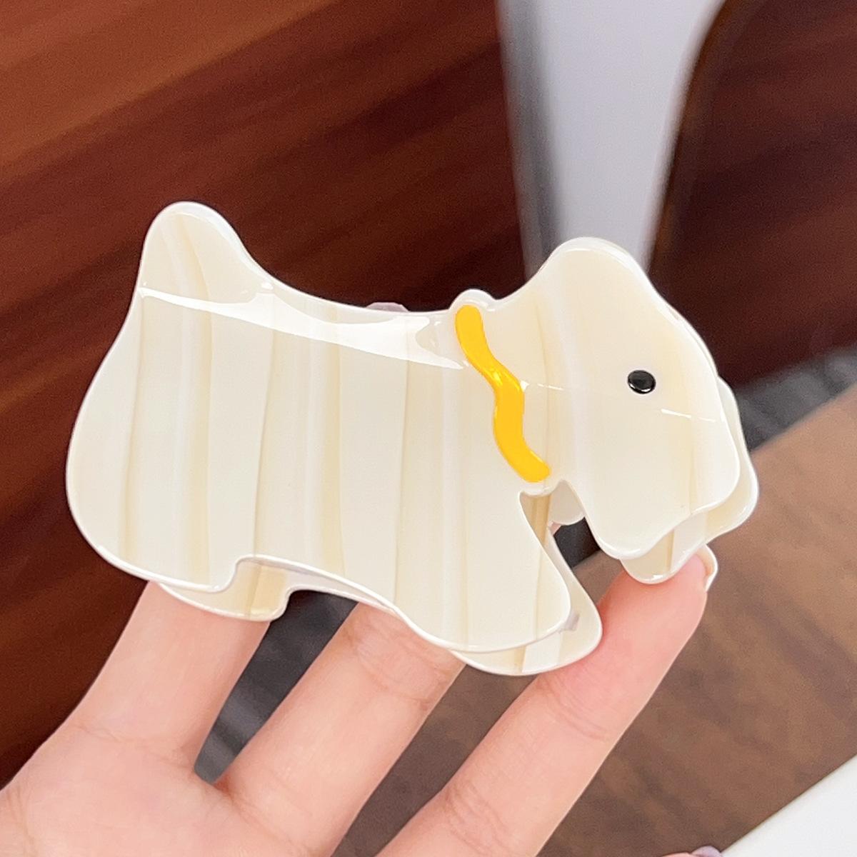 

1pc New cute and personalized puppy vinegar clip with high-end hair clip, Korean style girl shark clip hair accessory