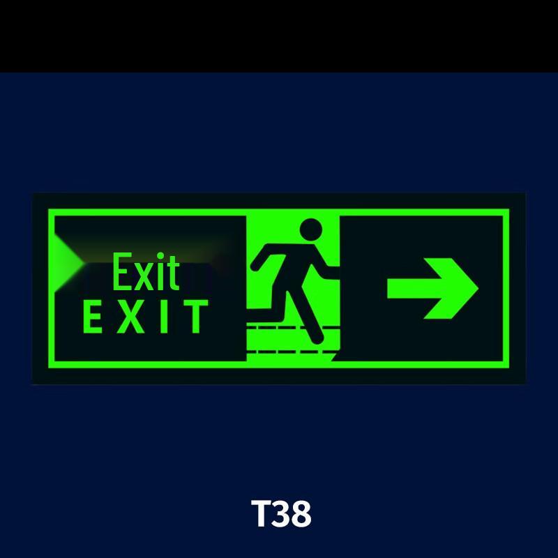 Self-Luminous Safety Exit & Passage Wall Sign (3-Pack)