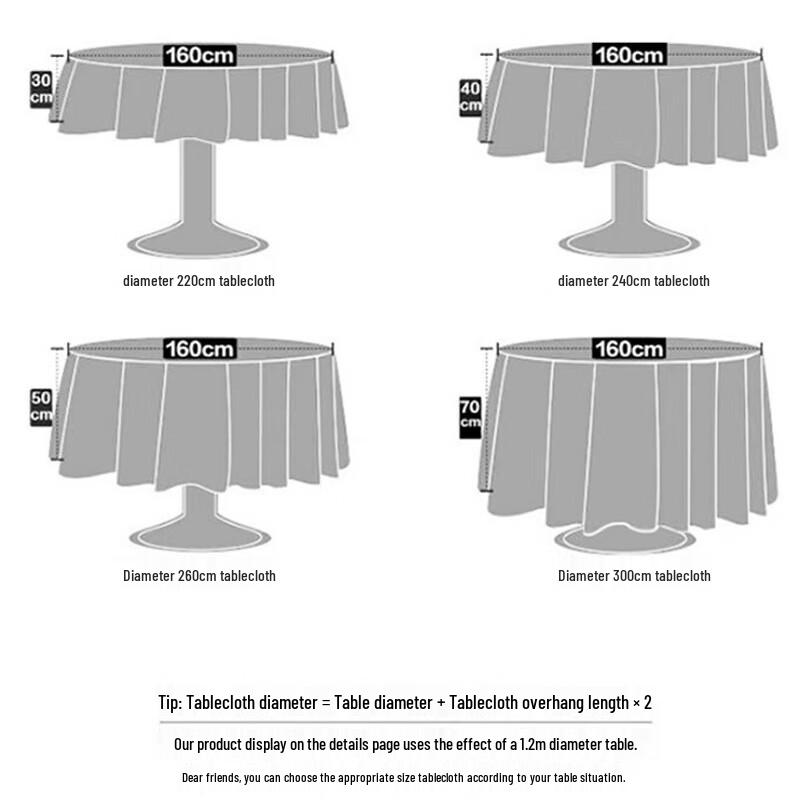 Pogrubiony Okrągły Obrus do Hotelu i na Wydarzenia