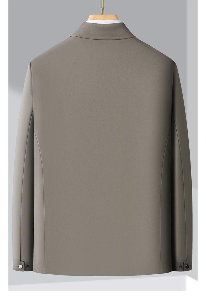 2025 Spring Men's Business Casual Lapel Jacket - Middle-aged Dad Wear