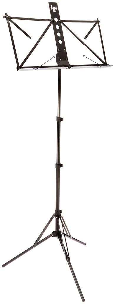 KC Lightweight Aluminum Music Stand MS-3ALBK Black (Soft Case Included)