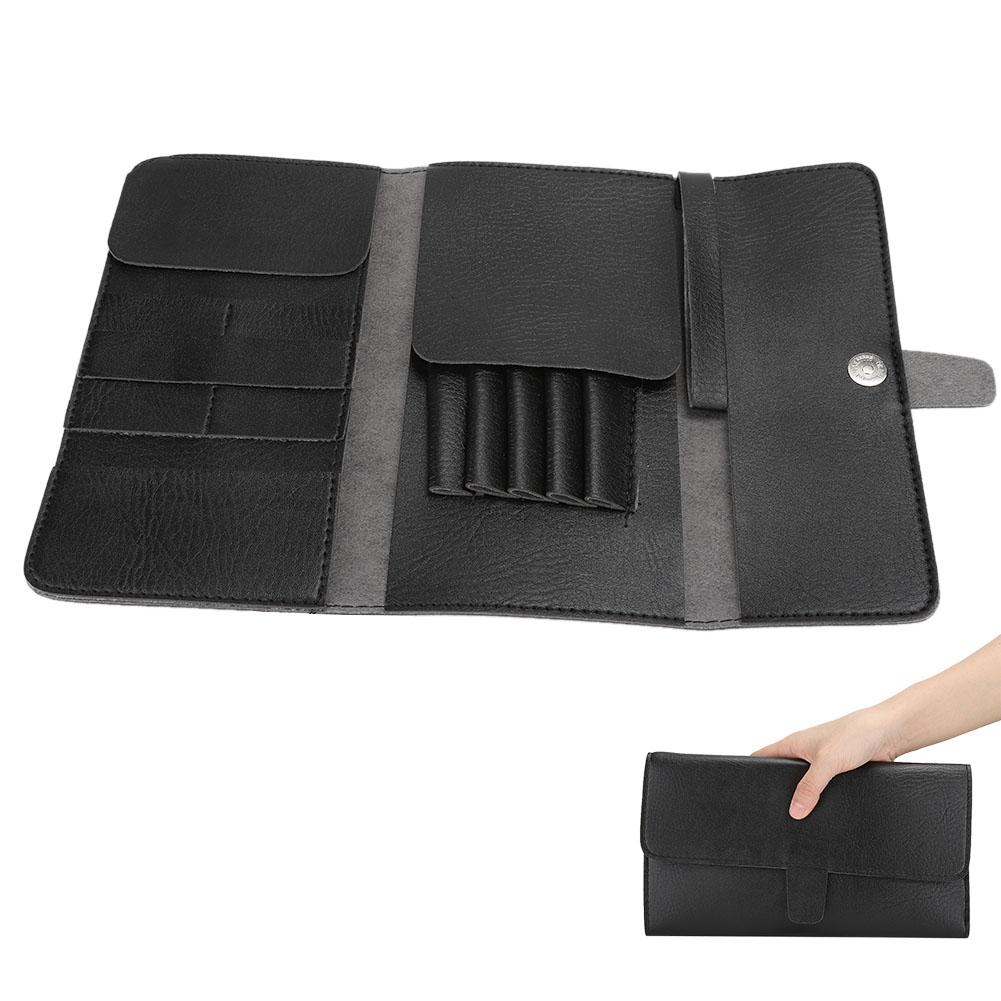 Multi Functional Scissors Hair Comb Handbag Clips Hairdressing Tool Storage Bag Black(Black )