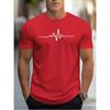 2025 Men's Short-sleeved Sweatshirts with Letters Printed On Them, Round Necks, and Comfortable T-shirts