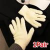 1Pair Cute Fashion Anti Pilling Gift Warm Gloves Writing Touchscreen Gloves Student Winter Minimalist Coral Fleece Practicality