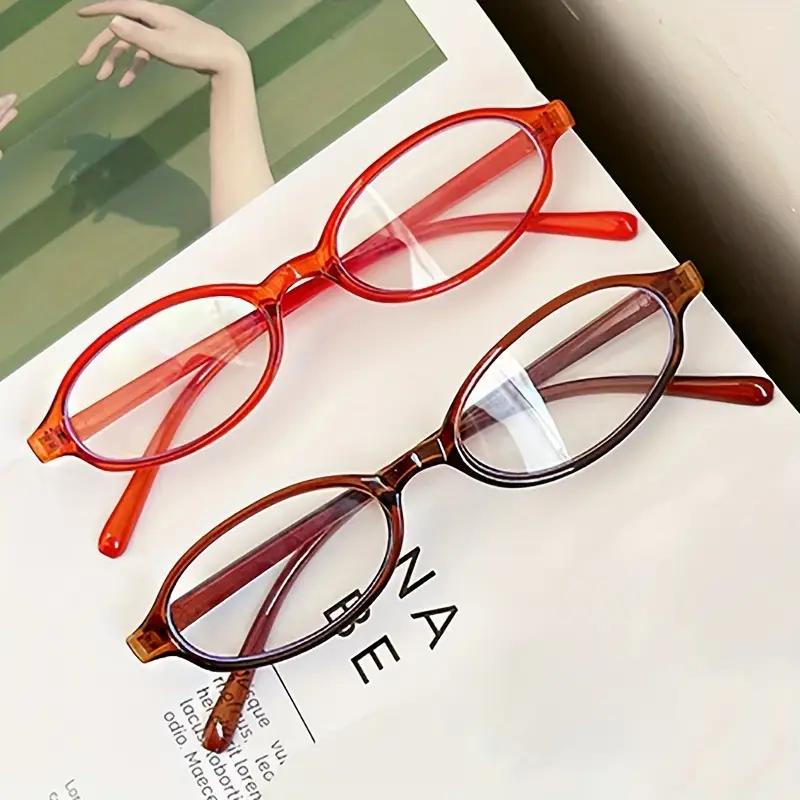 Y2K Retro Oval Frame Anti-Blue Light Óculos Doce Cool Girls Óculos Pretos Vintage Simples Mulheres Óculos de Proteção Ocular