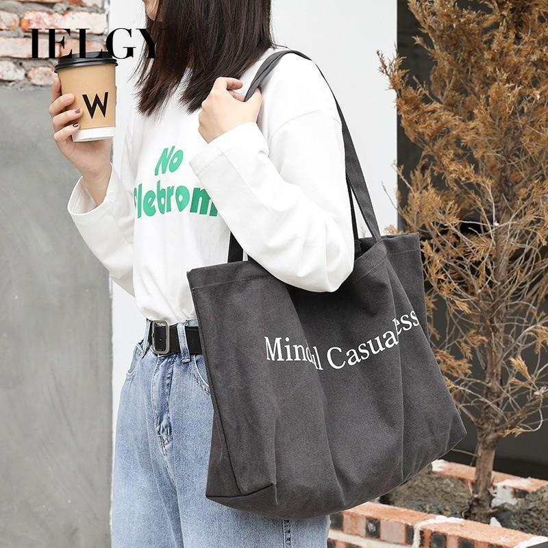 IELGY Корейская версия повседневного искусства холст мода ретро принтованная сумка — фото 3