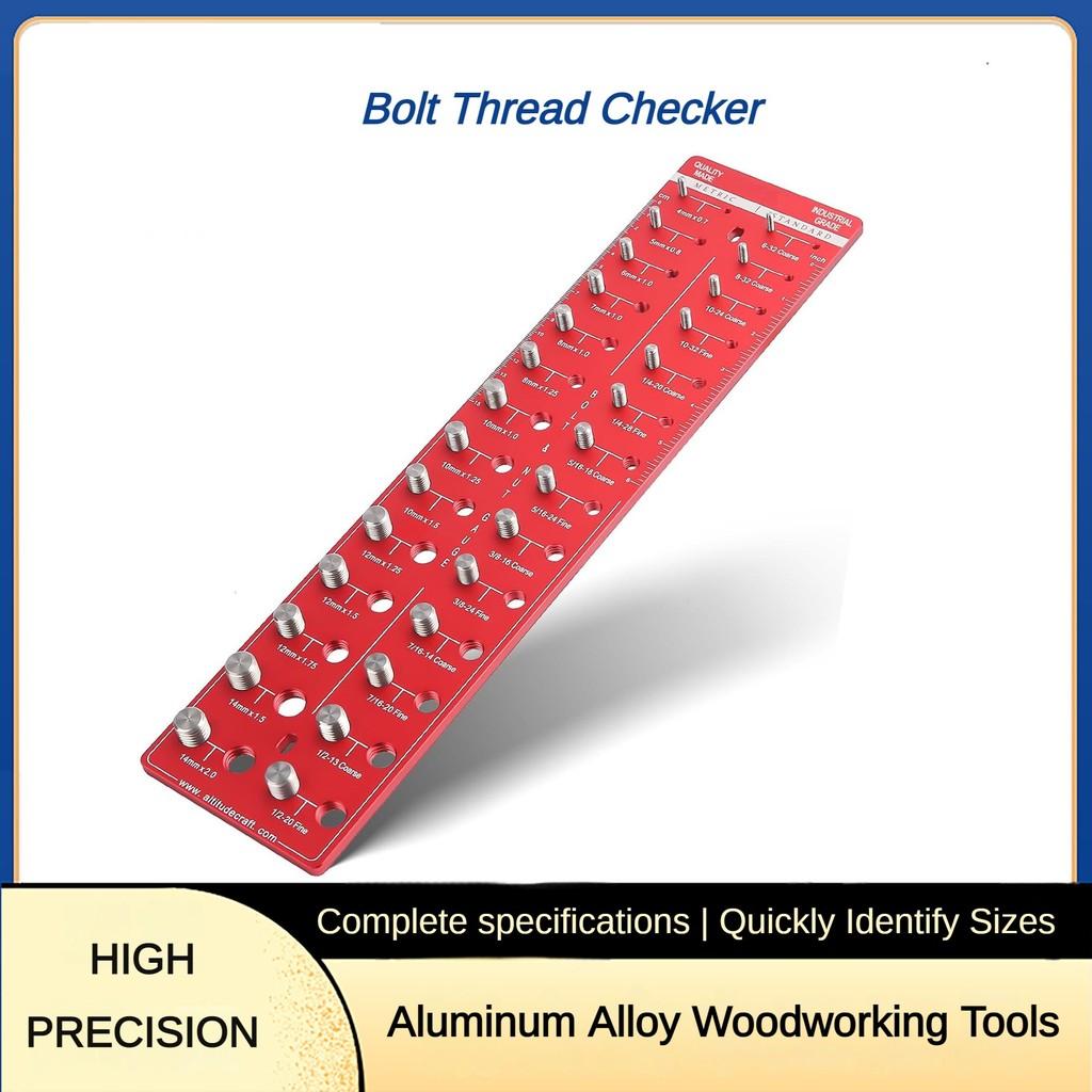 

Nut And Bolt Thread Checker Aluminum Alloy Screw Measuring Gauge Standard Metric Measuring Tool Red