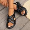 Fashion Wearing Sandals for Women New Korean Version for Summer 2025 New Popular Roman Fairy Style Flat Bottomed Student Line Sandals