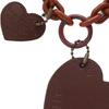 Keychain Pendant Chain Faux Leather Heart Pendant Stainless Portable Shoulder Bag Handbag Decoration Pendant Keyring Holiday Gift