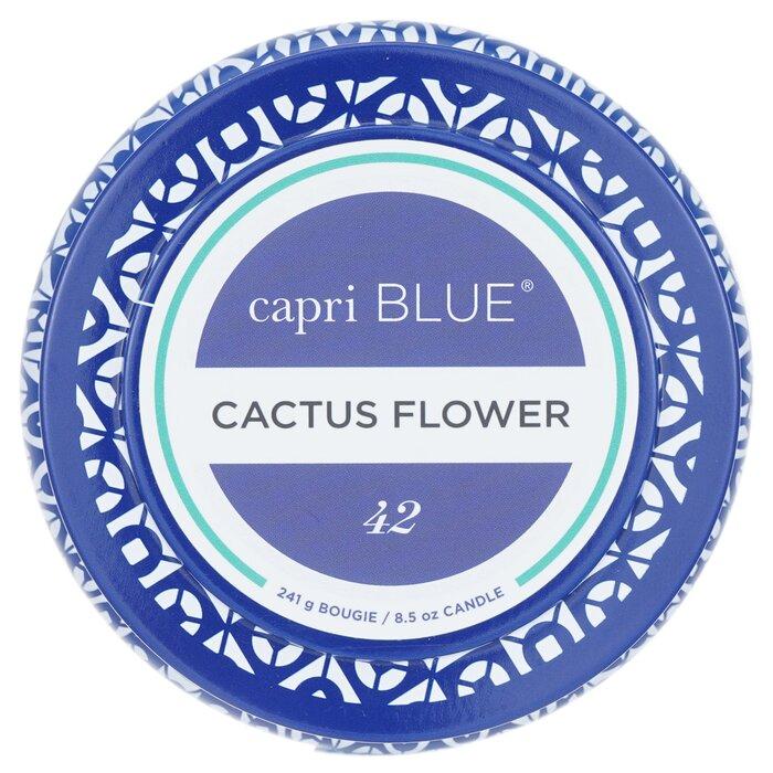 

Capri Blue - Оловянная свеча для путешествий с принтом - Цветок кактуса