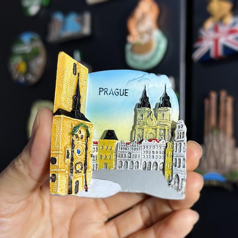 3D City Travel Souvenir Magnets: European and Global Regions