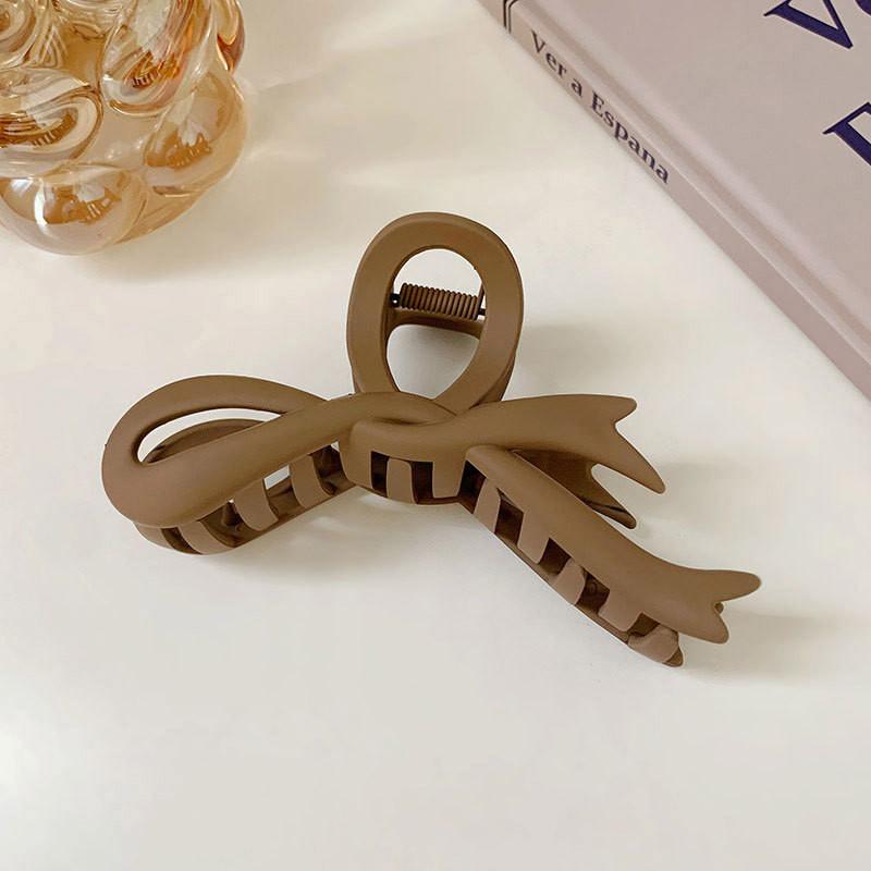 12CM Matte Hair Clips Vintage Ribbon Bow Hair Claws Crab Headwear Hairpins Shark Ponytail for Women Hair Accessories Barrettes