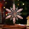 Christmas Clear Acrylic Hanging Ornament Glitter Snowflake Butterfly Reindeer Dancing Girl Tree Angel Wing Key Wreath Xmas Hanging Decoration