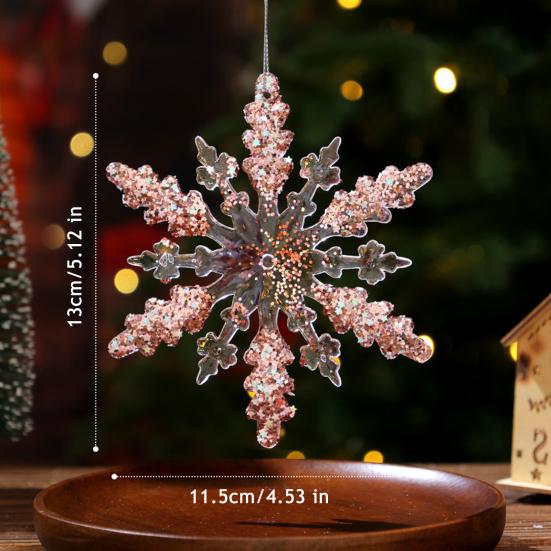 Christmas Clear Acrylic Hanging Ornament Glitter Snowflake Butterfly Reindeer Dancing Girl Tree Angel Wing Key Wreath Xmas Hanging Decoration