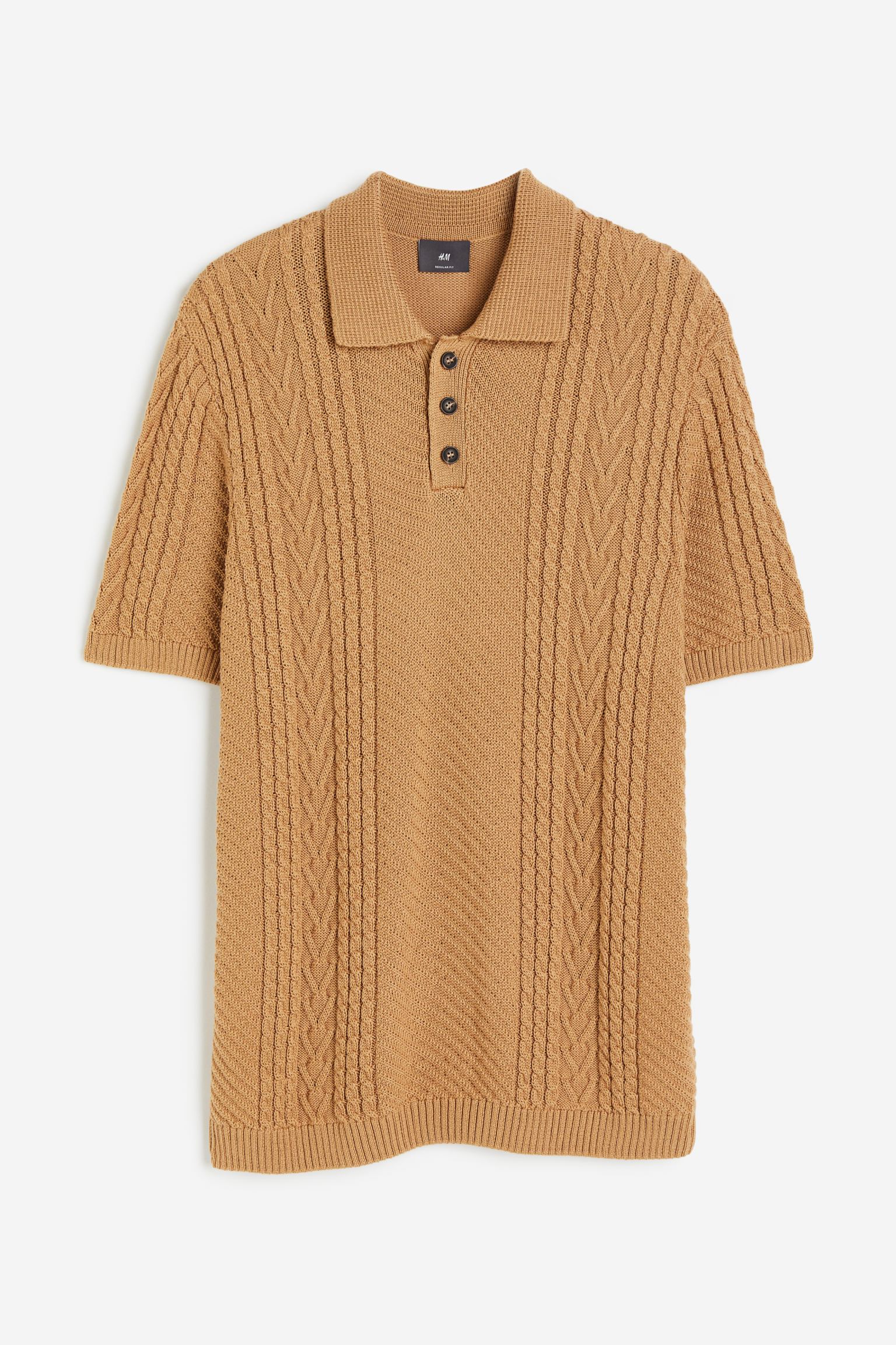 

Рубашка поло стандартной вязки косой вязки