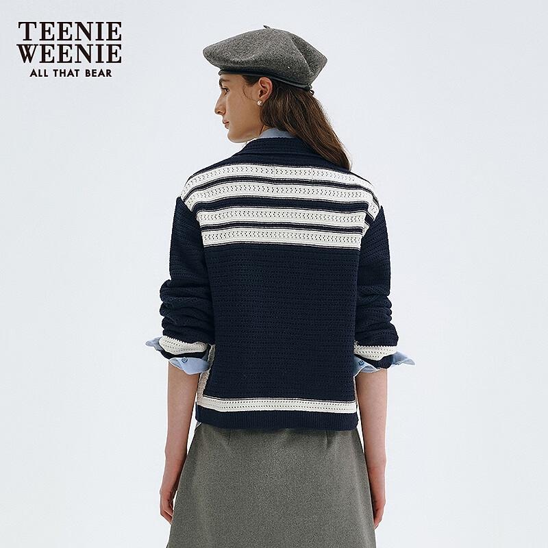 Teenie Weenie Women's Plaid Knit Polo Cardigan