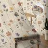 Retro Floral Wildflowers Sheer Drapes for Bedroom Living Room Decoration Window Curtain Ideal for Cooking Area Netting Voile Organza Drapes
