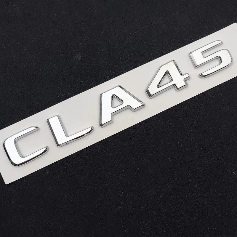 LWC1  3D ABS Car Letters For Mercedes CLA35 CLA45 AMG C117 W117 CLA45S C118 W118 Fender TURBO 4MATIC Emblem Logo Sticker Accessories