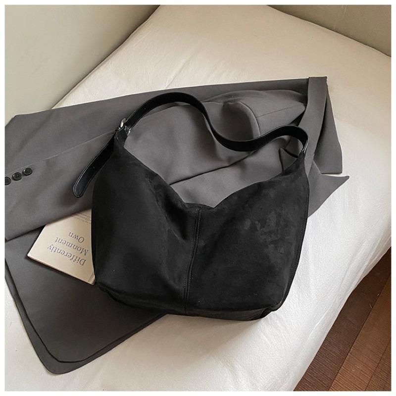 High-value women's autumn new solid-color shoulder bag casual shoulder large-capacity commuter tote bag women