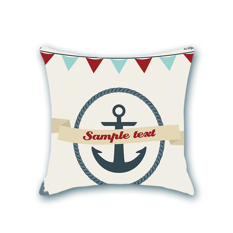 Blauer Anker Nautischer Sofakissenbezug Nordisch Retro Zuhause Stoff Seestern Kissenbezug