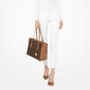MICHAEL KORS Voyager Presbyopia Printed Commuting Retro Classic Cowhide Tote Bag Shopping Bag Shoulder Bag Medium Women's Dark Brown