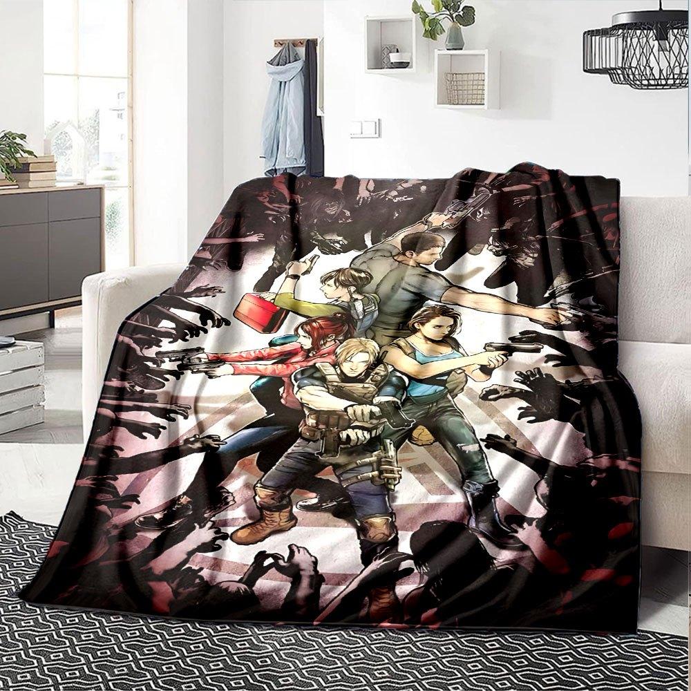 1pc Resident Evil 6 Blanket Soft Warm Throw for Home, Office, Travel All Season Cozy Bedding Gift, Office Cozy Accessory