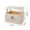 Foldable Plastic Storage Box Side Opening Extended Lid As Table Board Home Storage Case Outdoor Camping Organizer Bin