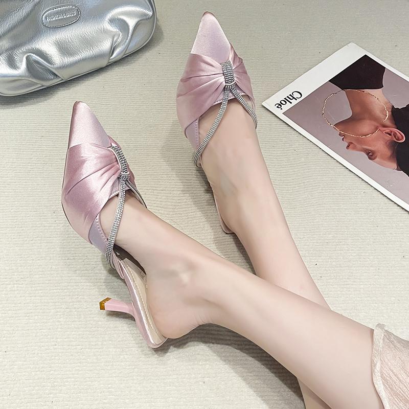 

Мода Мода Женские Уличные Плоские На Низком Каблуке Слипоны Ленивые Сандалии Полуслипоны Туфли С Заостренным Носком Элегантные Женские Мюли Лаконичные Тапочки 38 розовый