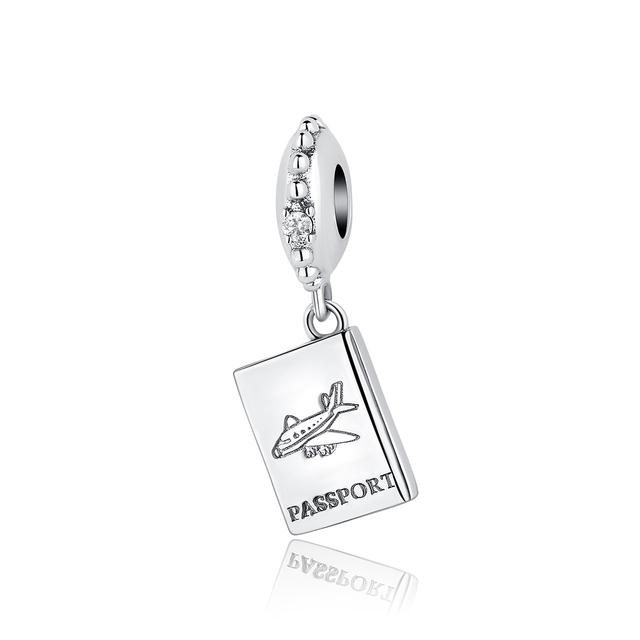 Original 925 Sterling Silver Charm Bead Travel London Bus Motorcycle Suitcase Charms Fit Fashion Bracelets Women Diy Jewelry