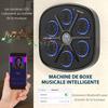 Musical Boxing Machine, Wall-Mounted, 9 Speeds, Bluetooth, Gloves, 41.8 x 44.6 x 7.5 cm, Black