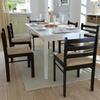 VidaXL 6x Dining Chair Wood Square Brown Dining Chairs Kitchen 272091