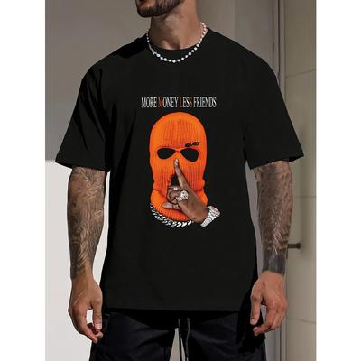 Europäische Größen [Sommer-T-Shirt] Atmungsaktives Polyester Herren Casual Rundhals-T-Shirt | Einzigartiges Print-Design - Perfekt für den Sommer